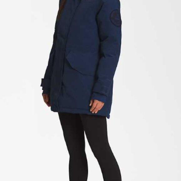 Northface Womens Expedition MucMurdo Parka Size Large Summit Navy NWT - Picture 3 of 16